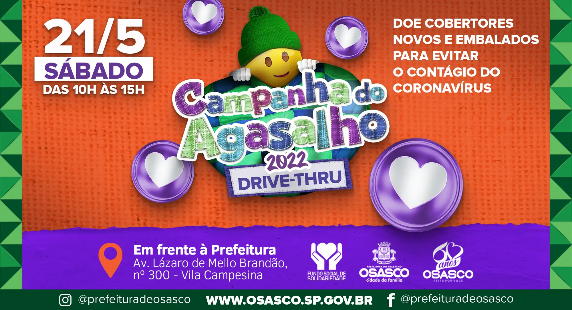 Fundo Social De Osasco Realiza Drive Thru De Campanha Do Agasalho